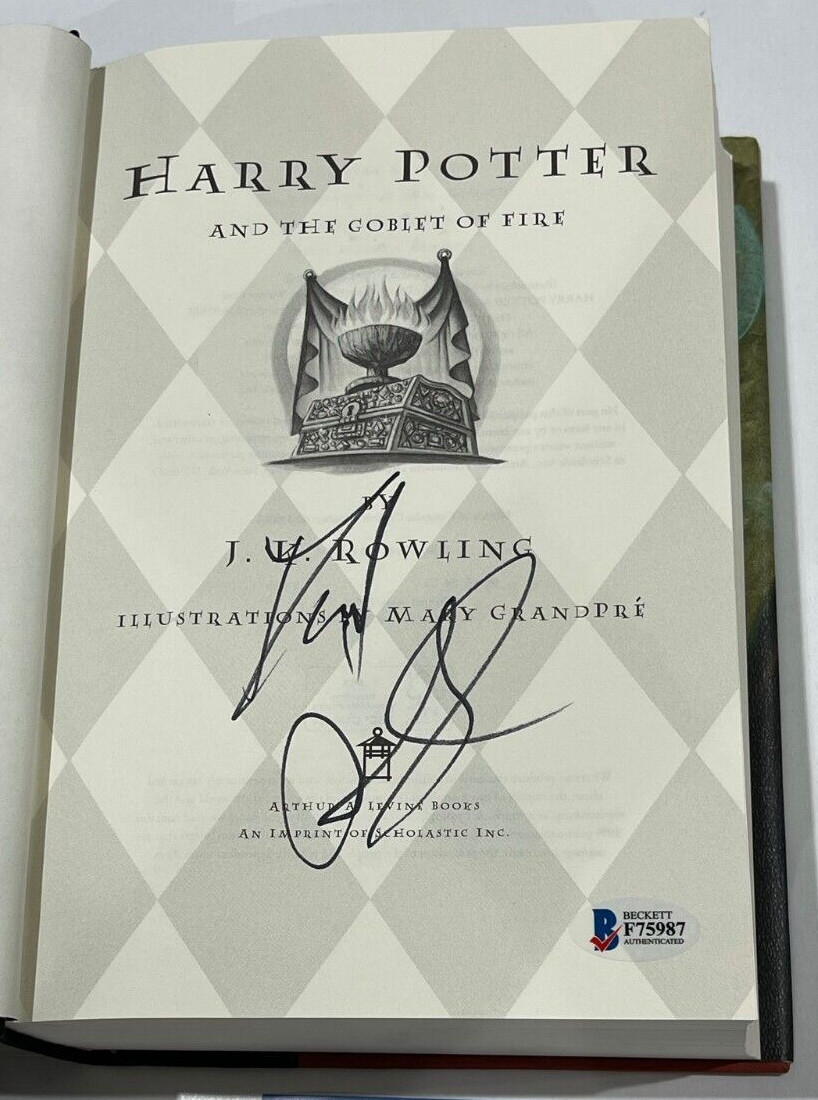 DANIEL RADCLIFFE SIGNED HARRY POTTER AND THE GOBLET OF FIRE BOOK BECKETT 2