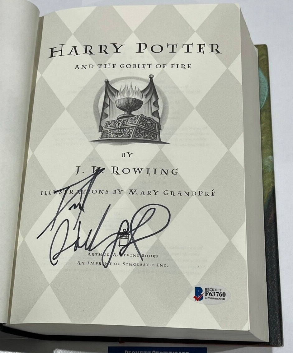 DANIEL RADCLIFFE SIGNED HARRY POTTER AND THE GOBLET OF FIRE BOOK BECKETT 3