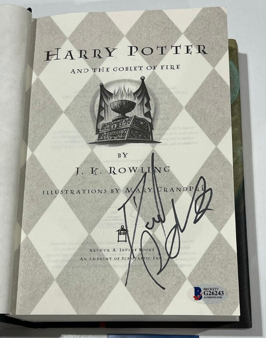 DANIEL RADCLIFFE SIGNED HARRY POTTER AND THE GOBLET OF FIRE BOOK BECKETT 11