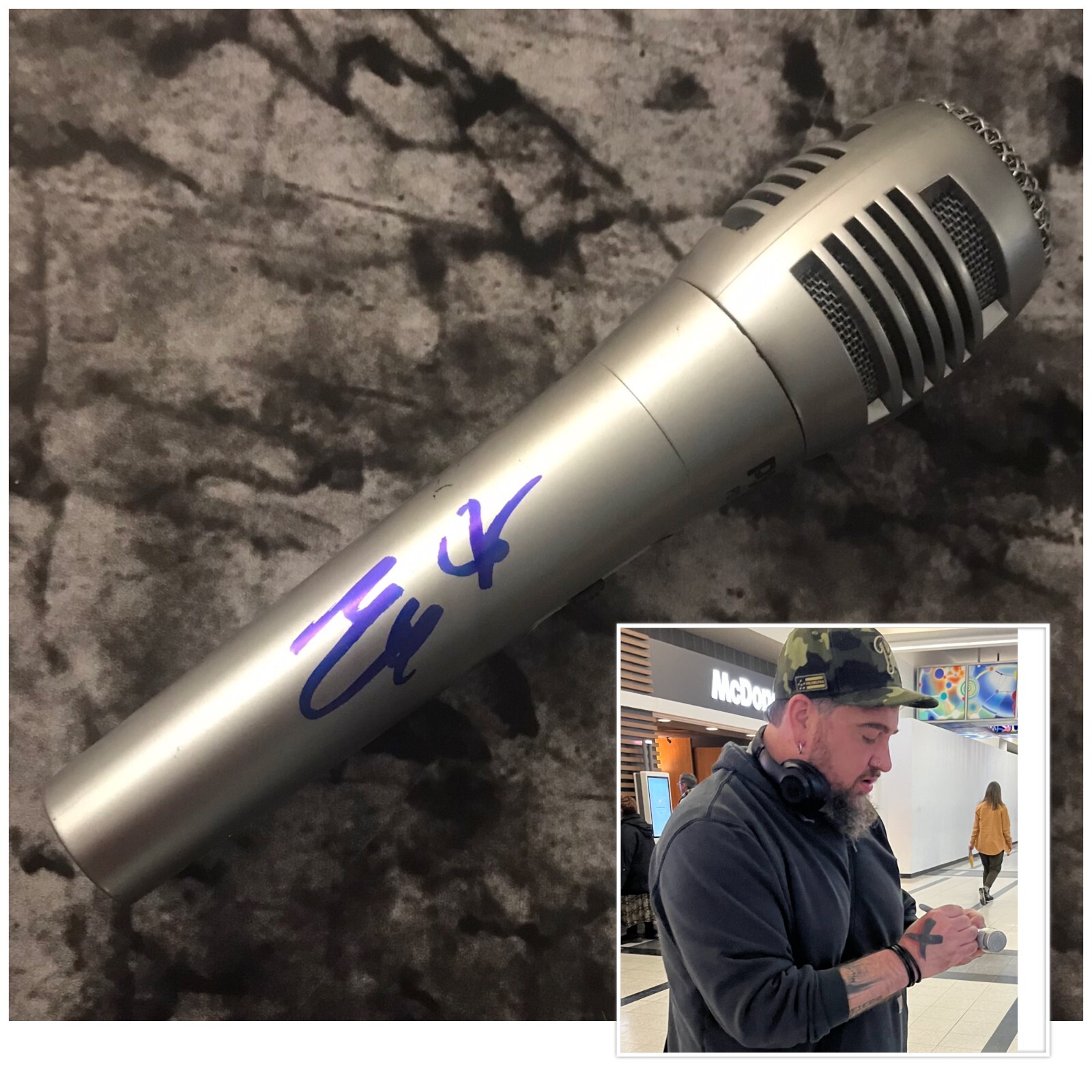 GFA Standup Comedian * BIG JAY OAKERSON * Signed Mic Microphone PROOF B2 COA
