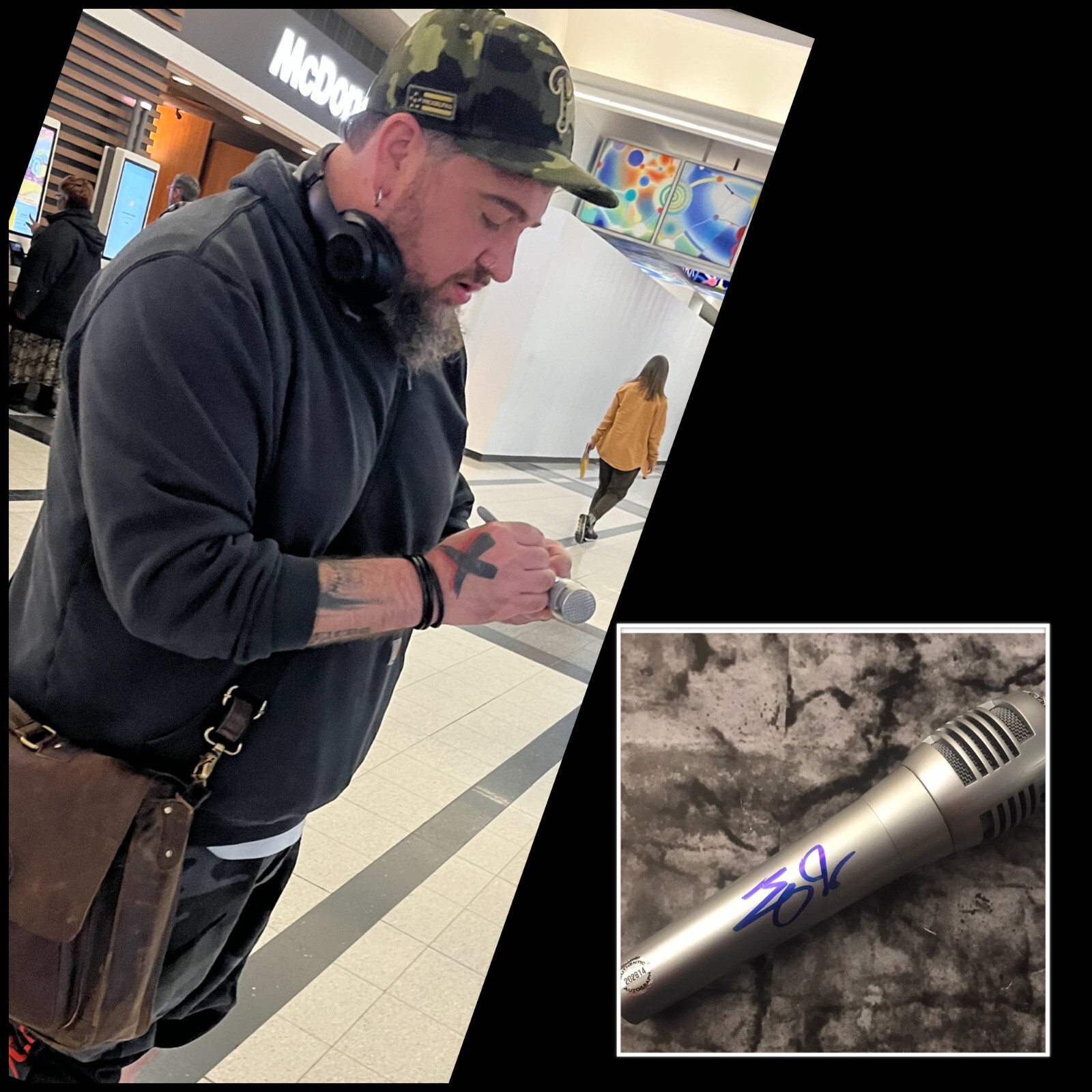 GFA Standup Comedian * BIG JAY OAKERSON * Signed Mic Microphone PROOF B4 COA