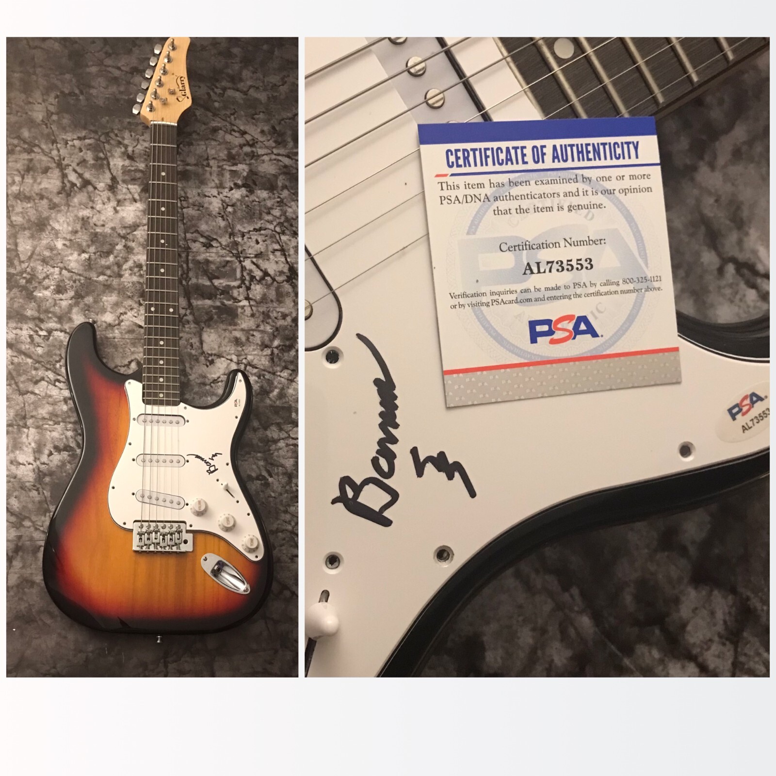 PSA Youngbloods Star * LOWELL BANANA LEVINGER * Signed Electric Guitar COA