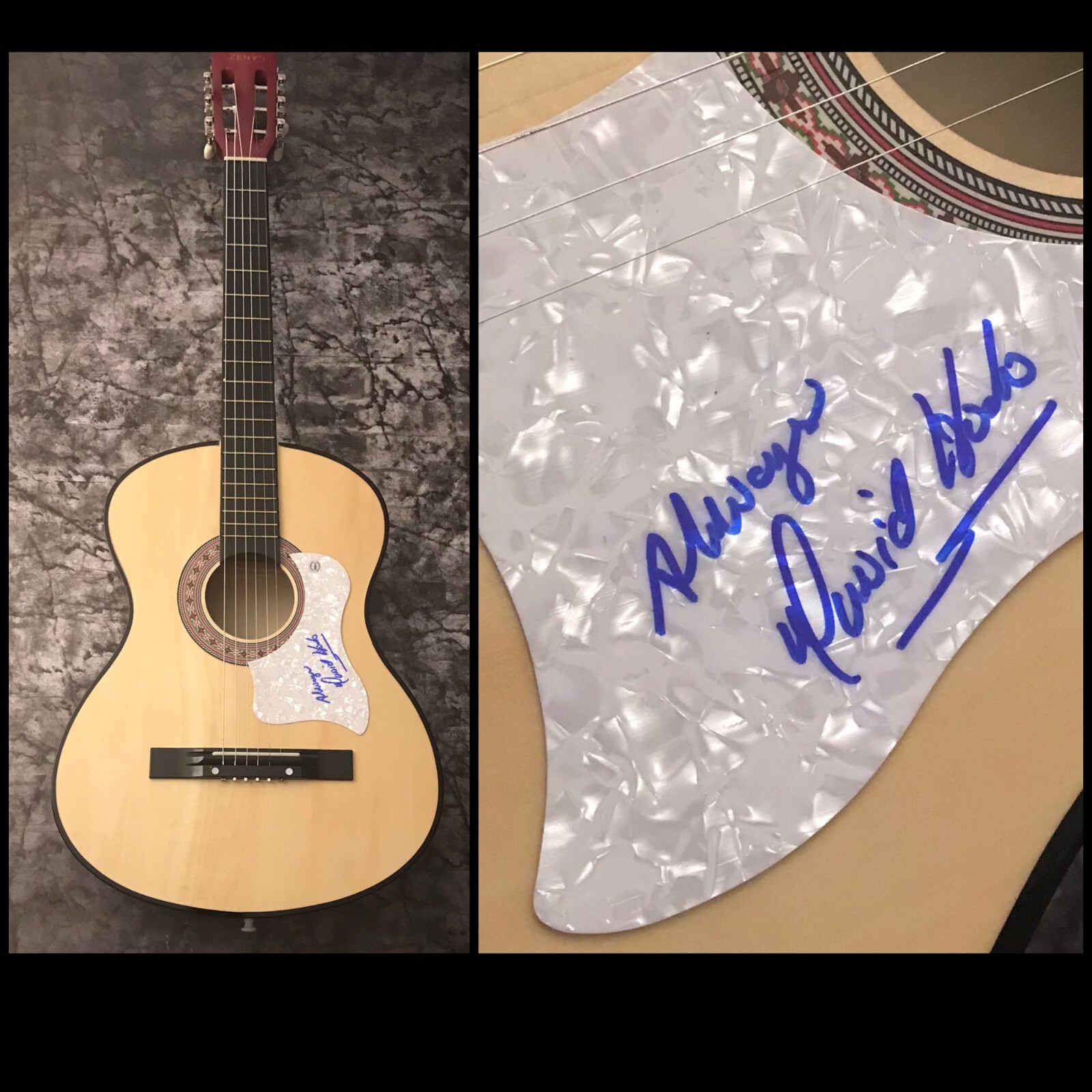 GFA The Village People Construction * DAVID HODO * Signed Acoustic Guitar COA