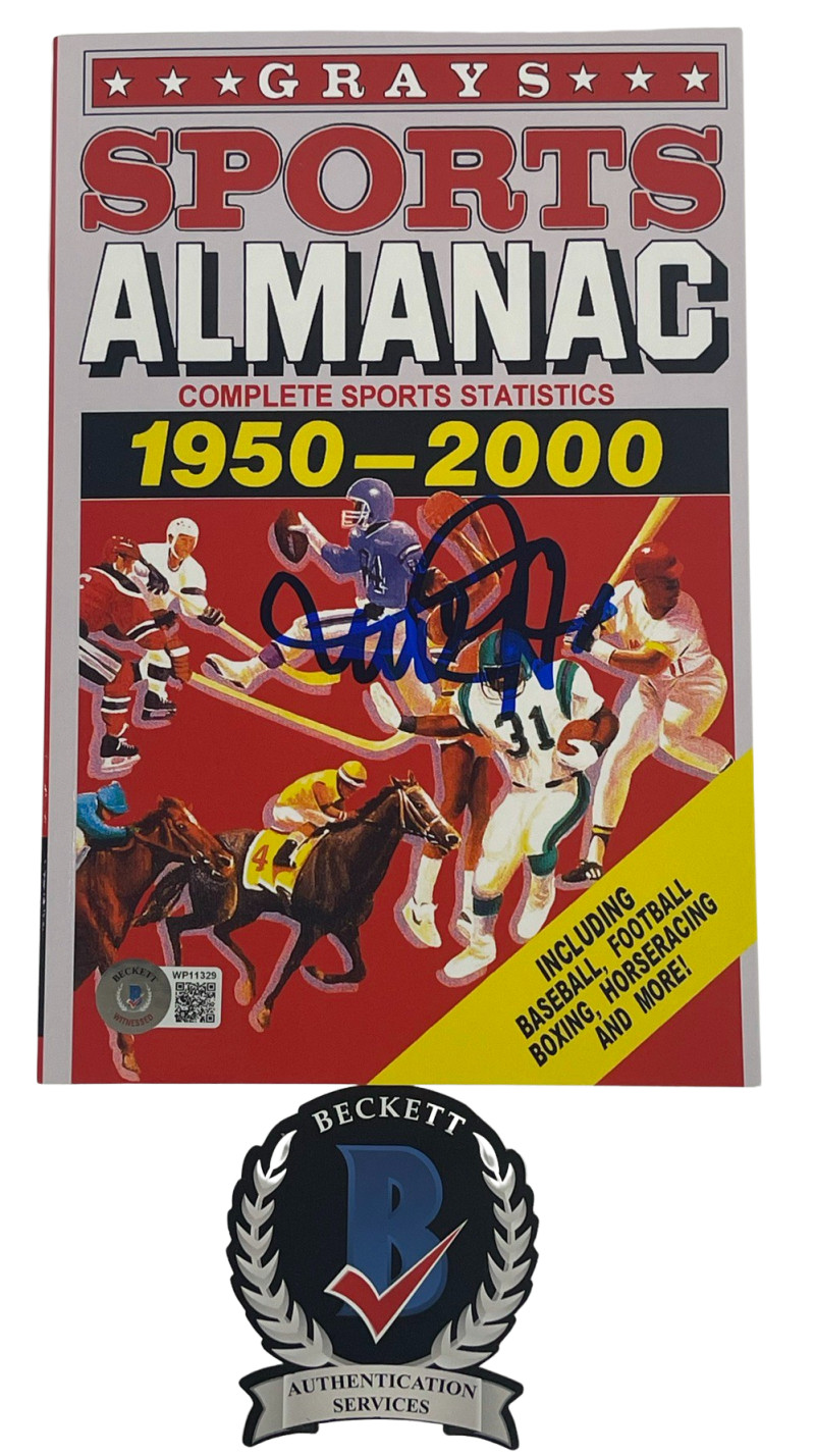 MICHAEL J FOX SIGNED BACK TO THE FUTURE GRAYS ALMANAC AUTOGRAPH BECKETT 3
