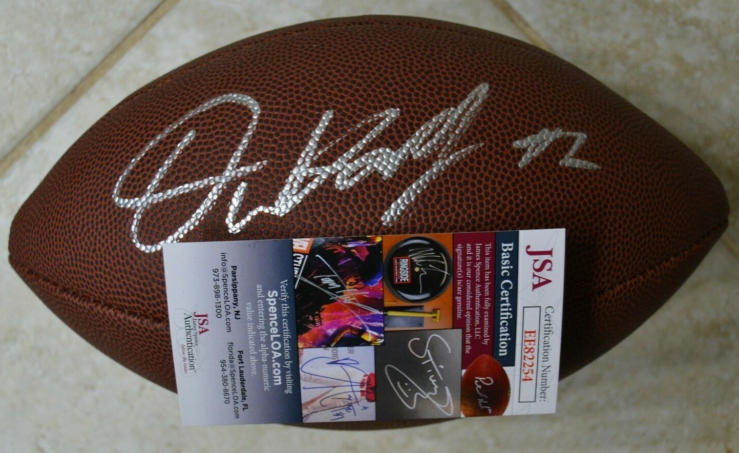 Dwayne Haskins Signed Official NFL Football JSA COA #EE82254 Redskins Ohio State