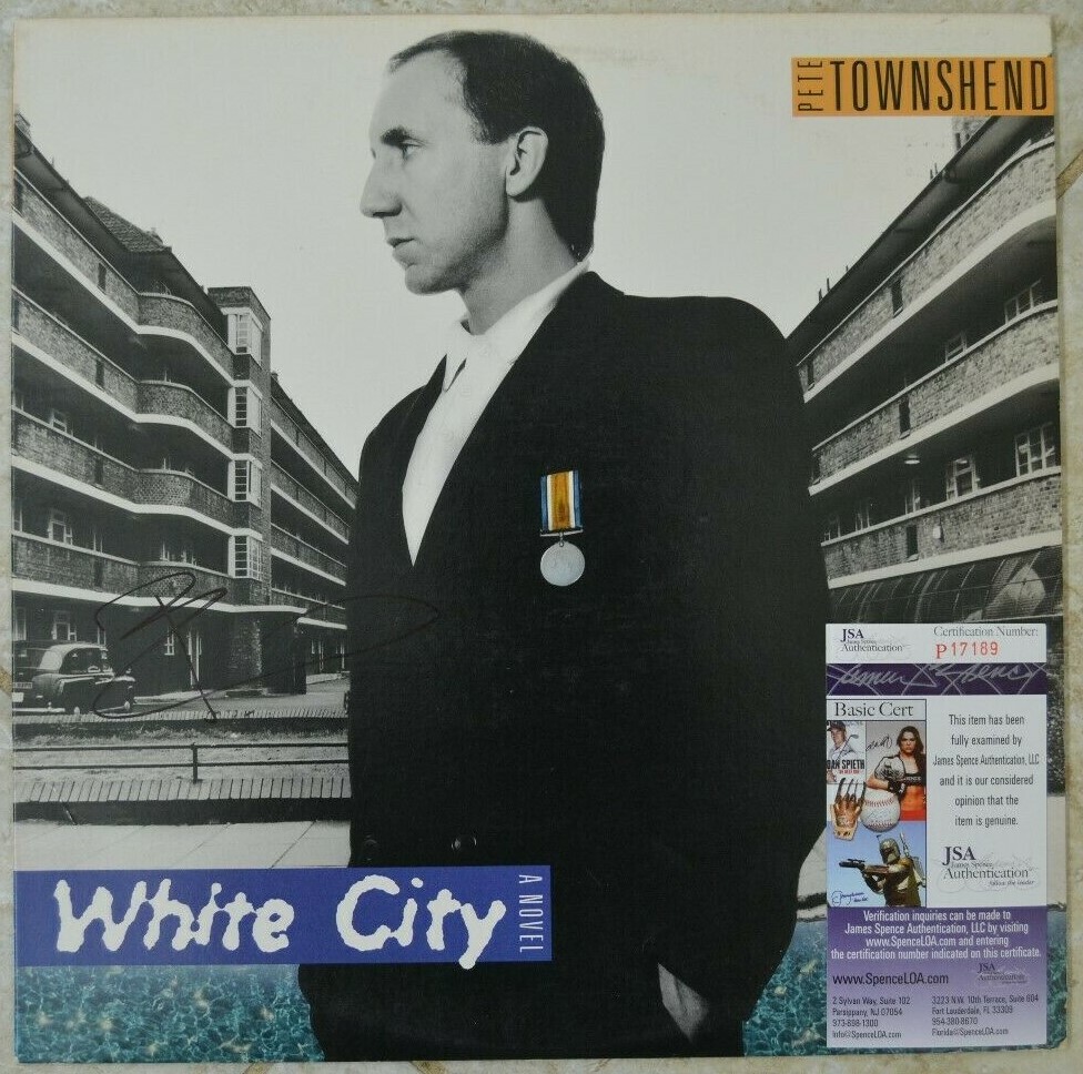 Pete Townshend Signed White City Album w/ JSA COA #P17189 Vinyl The Who