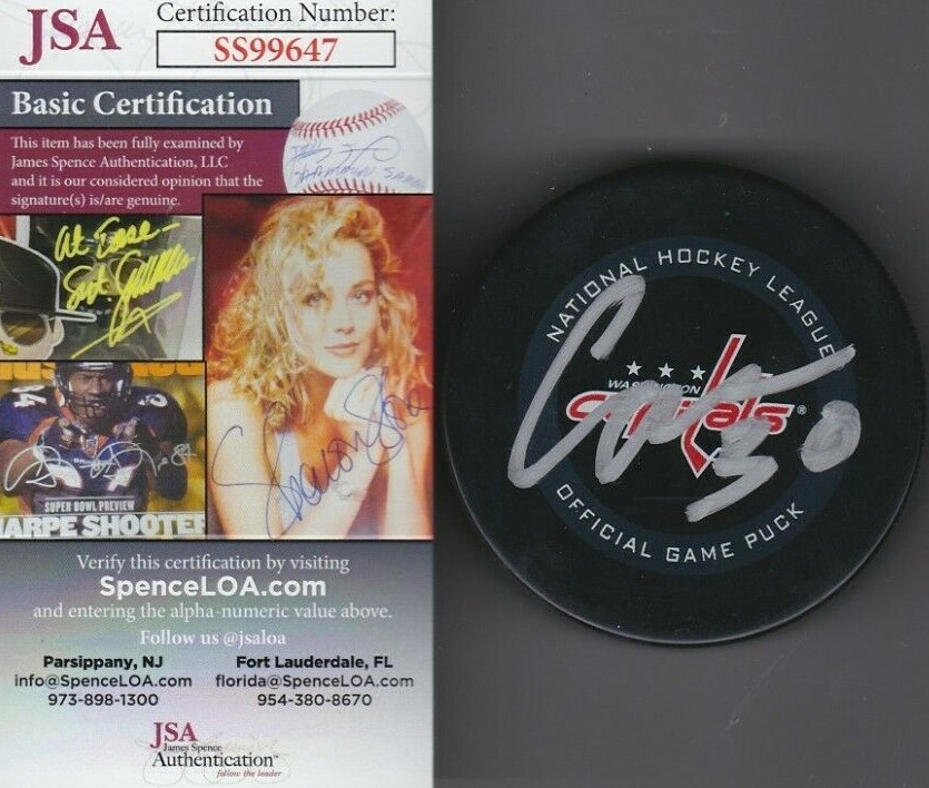 Ilya Samsonov Signed Official NHL Game Puck JSA COA #SS99647 Washington Capitals