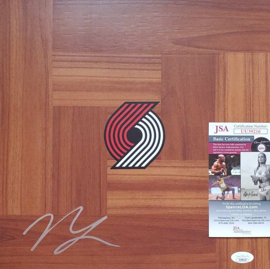 NASSIR LITTLE SIGNED FLOORBOARD W/ JSA COA #UU39216 PORTLAND TRAIL BLAZERS UNC COLLECTIBLE MEMORABILIA