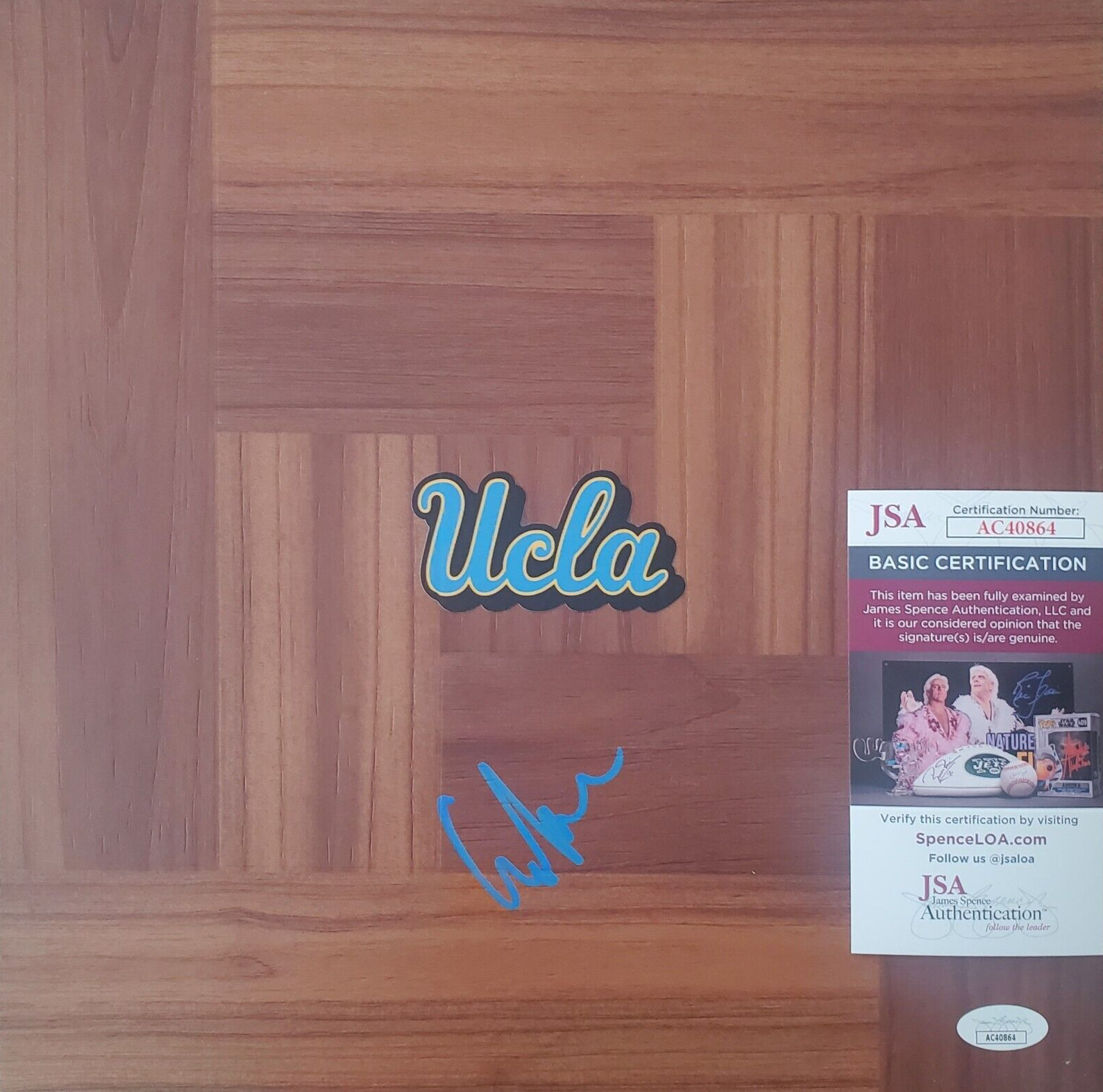 Johnny Juzang Signed Floorboard w/ JSA COA #AC40864 UCLA Bruins