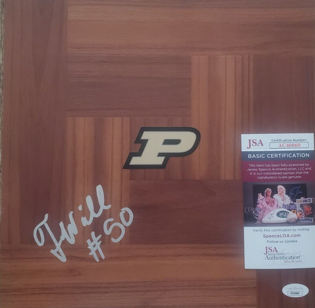 TREVION WILLIAMS SIGNED FLOORBOARD W/ JSA COA #AC40869 PURDUE BOILERMAKERS COLLECTIBLE MEMORABILIA