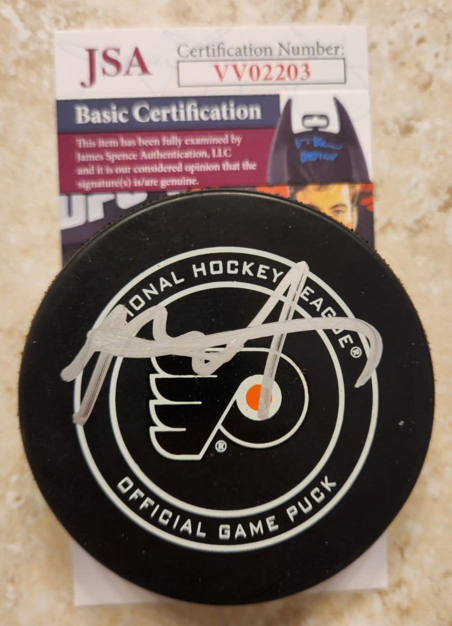 Rod Brind'Amour Signed Official NHL Game Puck w/ JSA COA Philadelphia Flyers
