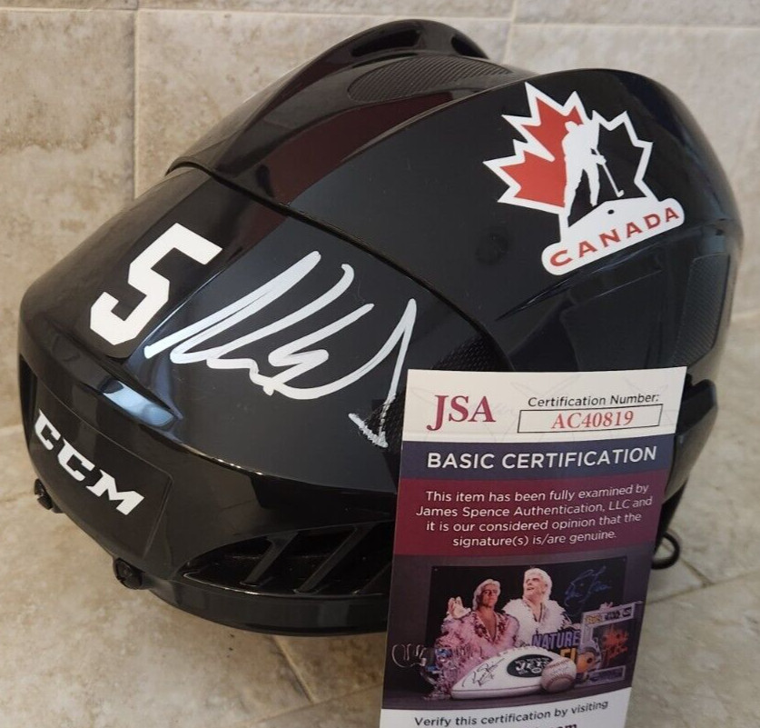 Aaron Ekblad Signed Full-Size Hockey Helmet w/ JSA COA #AC40819 Team Canada