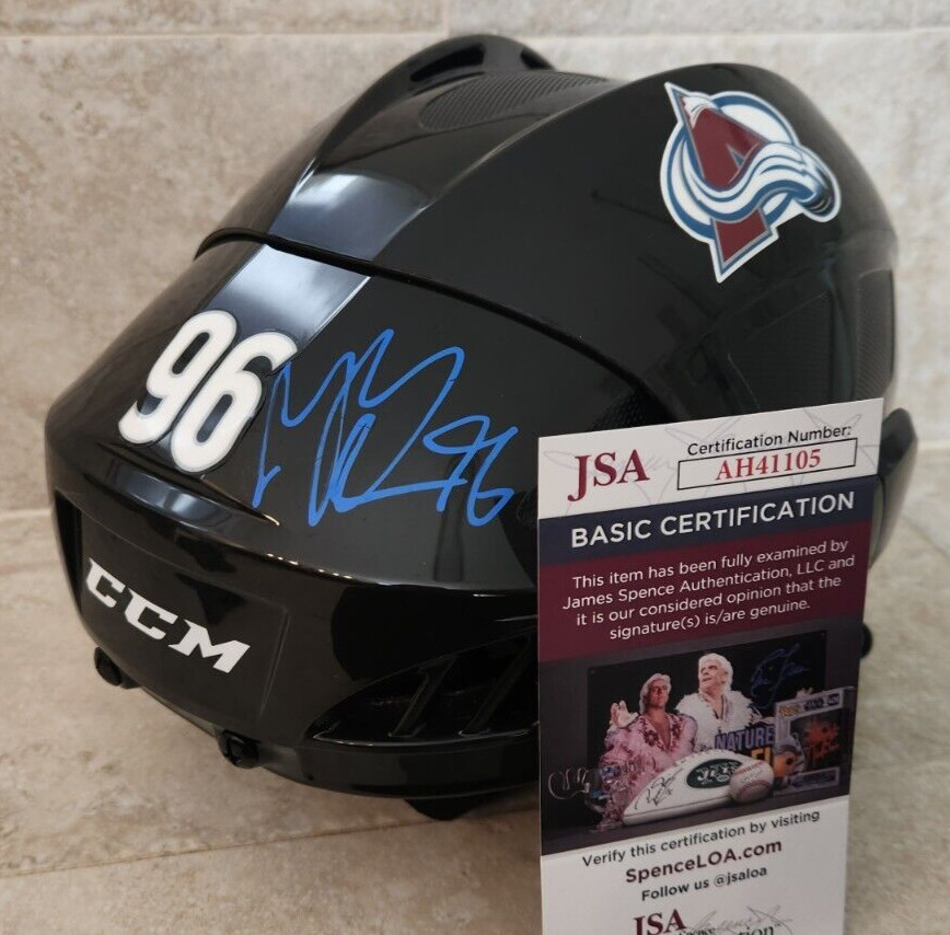 Mikko Rantanen Signed Full-Size Hockey Helmet w/ JSA COA Colorado Avalanche 2
