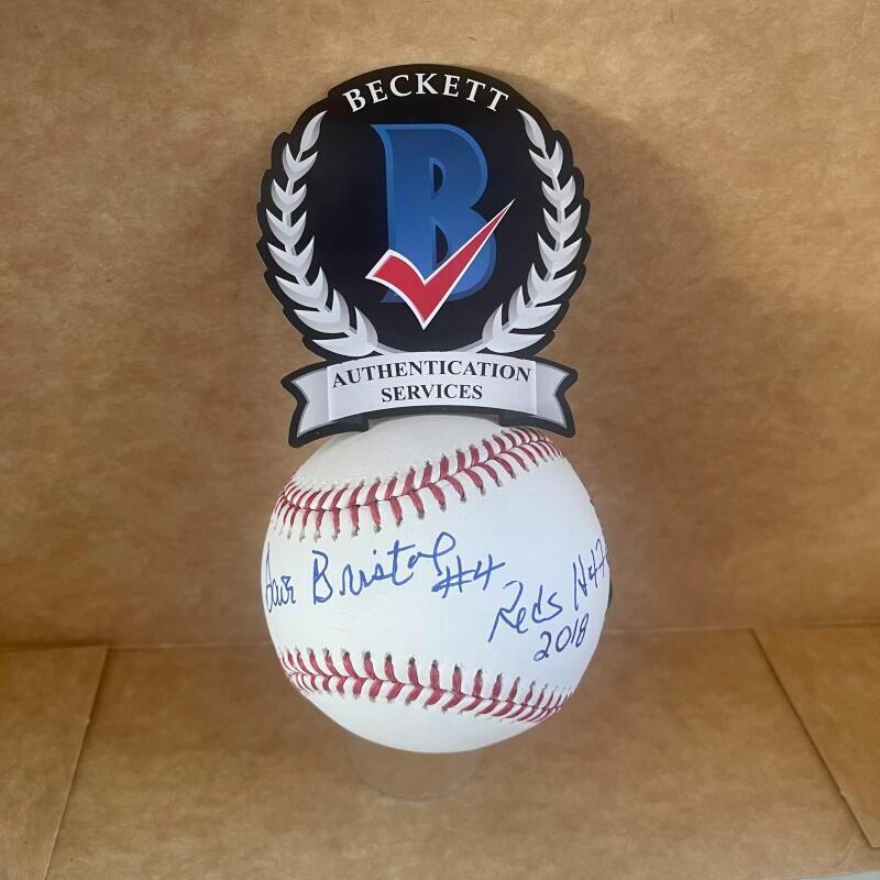 DAVE BRISTOL #4 REDS HOF 2018 SIGNED AUTO M.L. BASEBALL BECKETT AUTHENTICATED