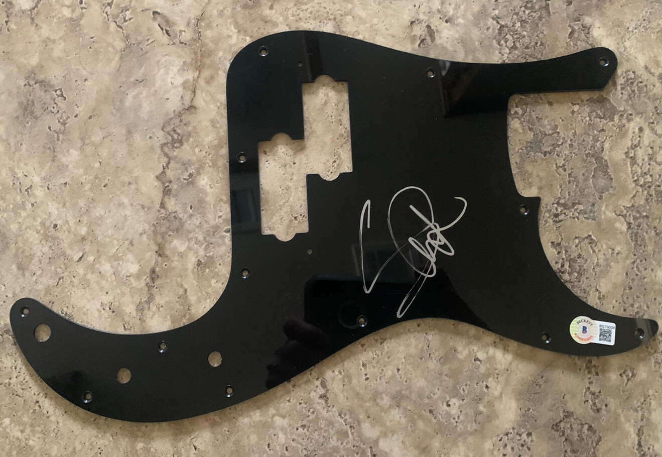 Steve Harris Iron Maiden Signed Autographed Guitar Pickguard Beckett Certified