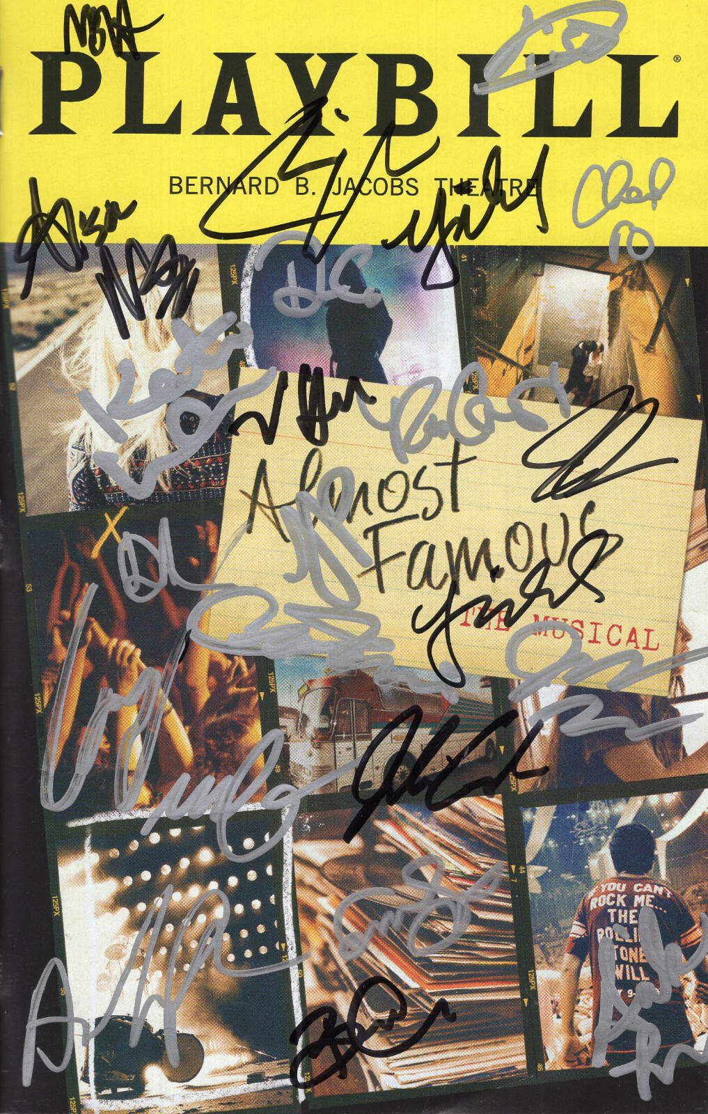 ALMOST FAMOUS HAND SIGNED NYC PLAYBILL+COA SIGNED BY CAST+CHRIS WOOD