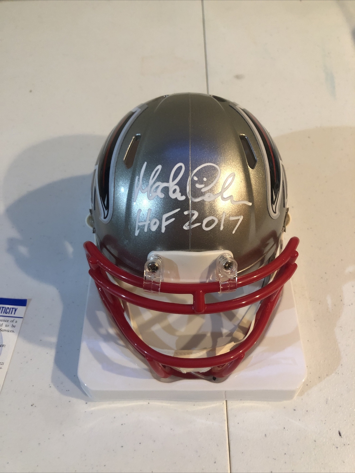 ATLANTA FALCONS- MORTEN ANDERSEN SIGNED AUTOGRAPH FLASH MINI HELMET PSA COA HOF
