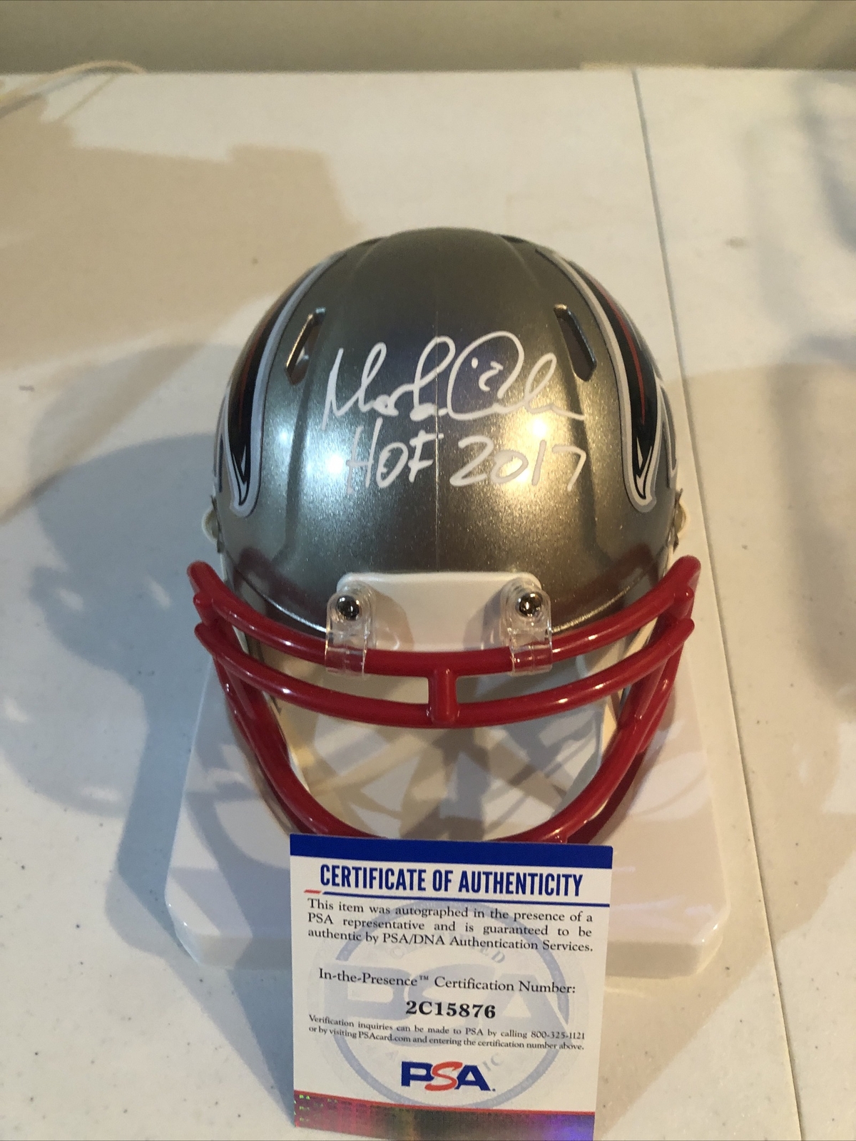 ATLANTA FALCONS- MORTEN ANDERSEN SIGNED AUTOGRAPH FLASH MINI HELMET PSA COA HOF