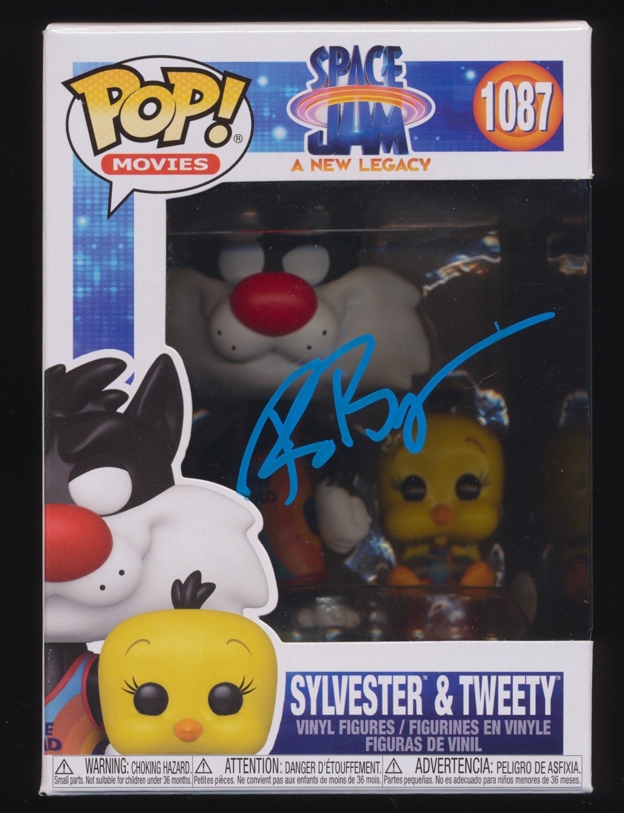 BOB BERGEN SIGNED SPACE JAM SYLVESTER & TWEETY FUNKO POP JSA