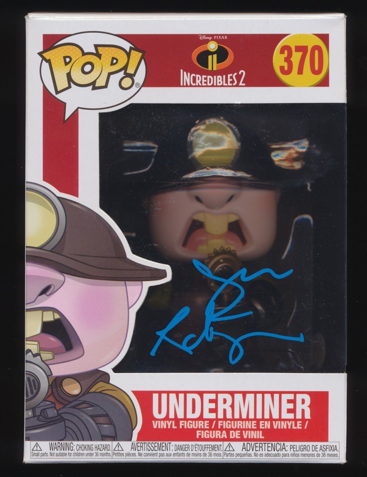 JOHN RATZENBERGER SIGNED INCREDIBLES 2 UNDERMINER FUNKO POP JSA