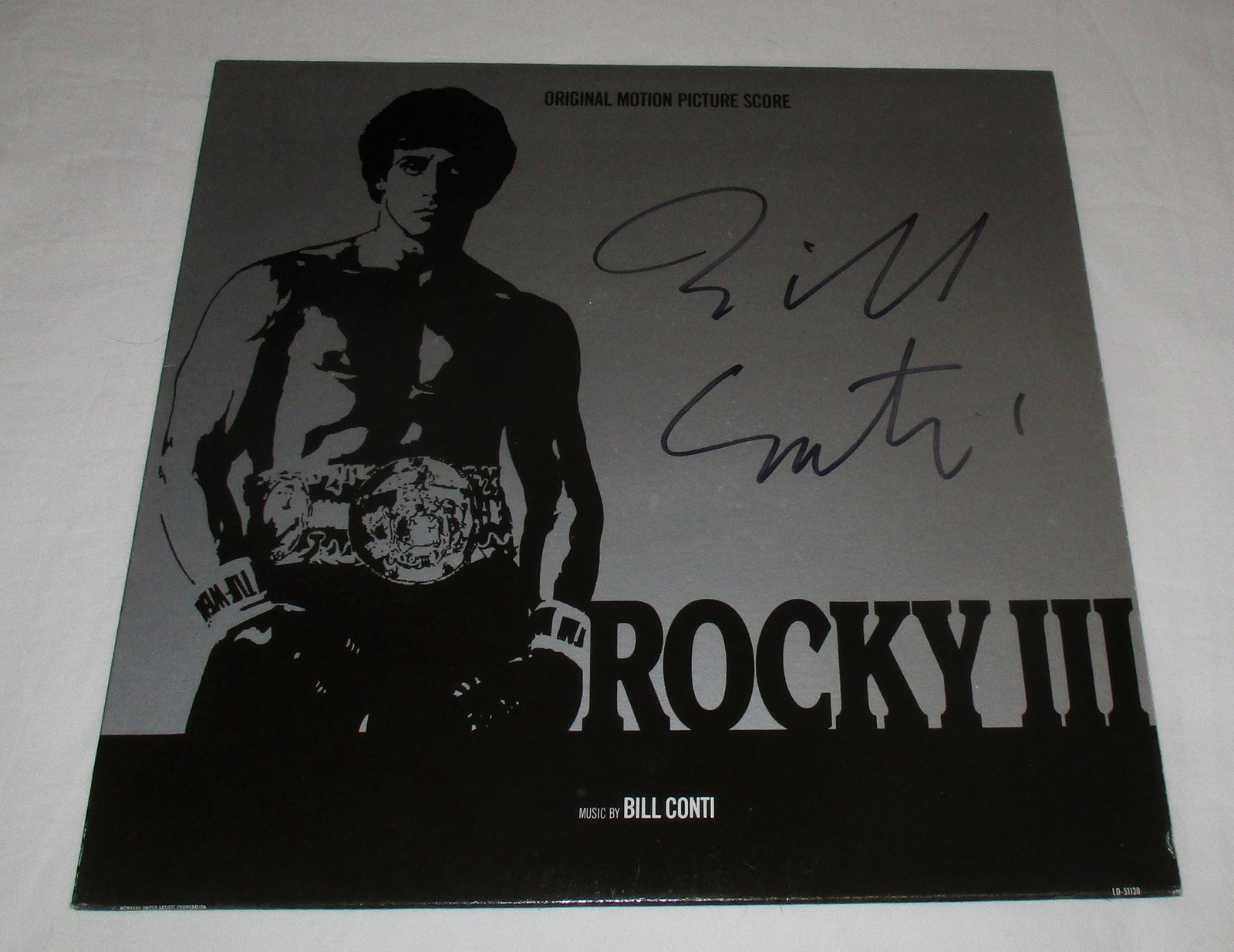 BILL CONTI SIGNED ROCKY III VINYL RECORD JSA