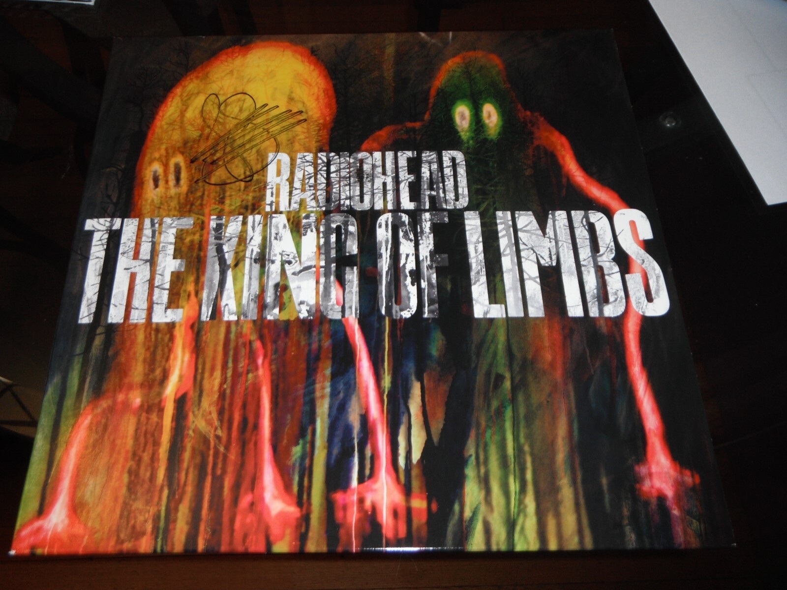 RADIOHEAD JONNY GREENWOOD SIGNED THE KING OF LIMBS VINYL ALBUM