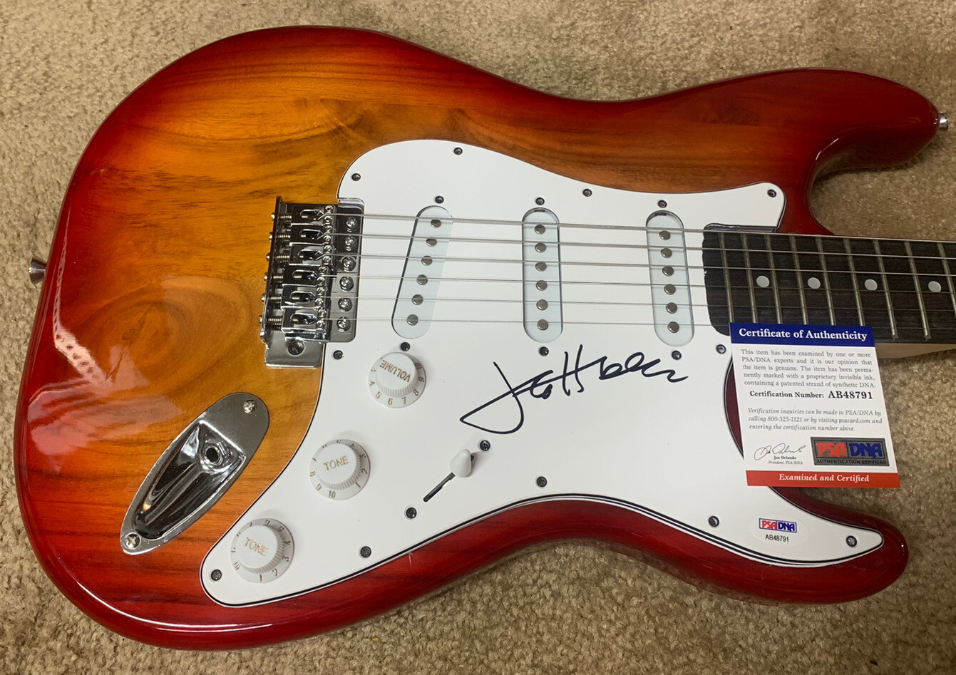 Jeff Beck The Yardbirds Signed Autographed Electric Guitar PSA Certified