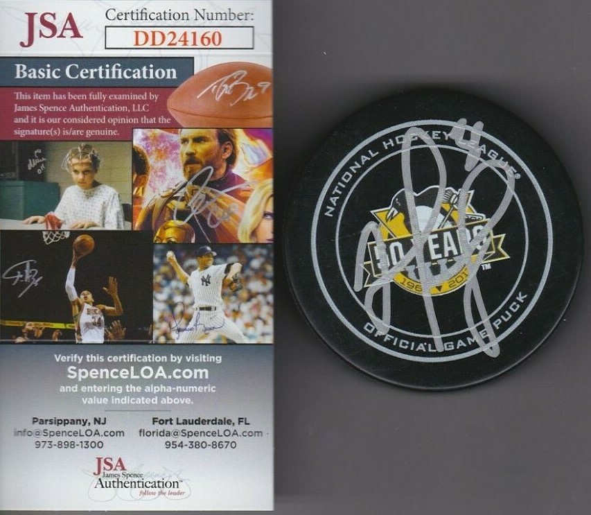 Matt Murray Signed Official 50 Years Game Puck w/ JSA COA #DD24160 Penguins 50th