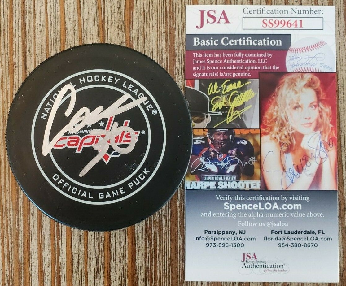 Ilya Samsonov Signed Official NHL Game Puck JSA COA #SS99641 Washington Capitals