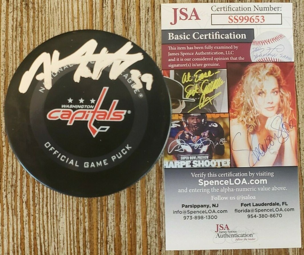 Anthony Mantha Signed Official NHL Game Puck JSA COA SS99653 Washington Capitals