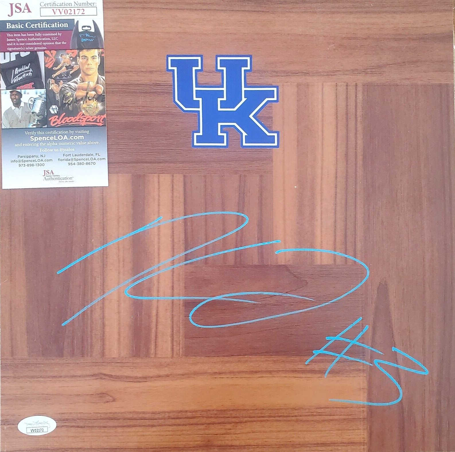 Keldon Johnson Signed Floorboard w JSA COA Kentucky Wildcats San Antonio Spurs 1