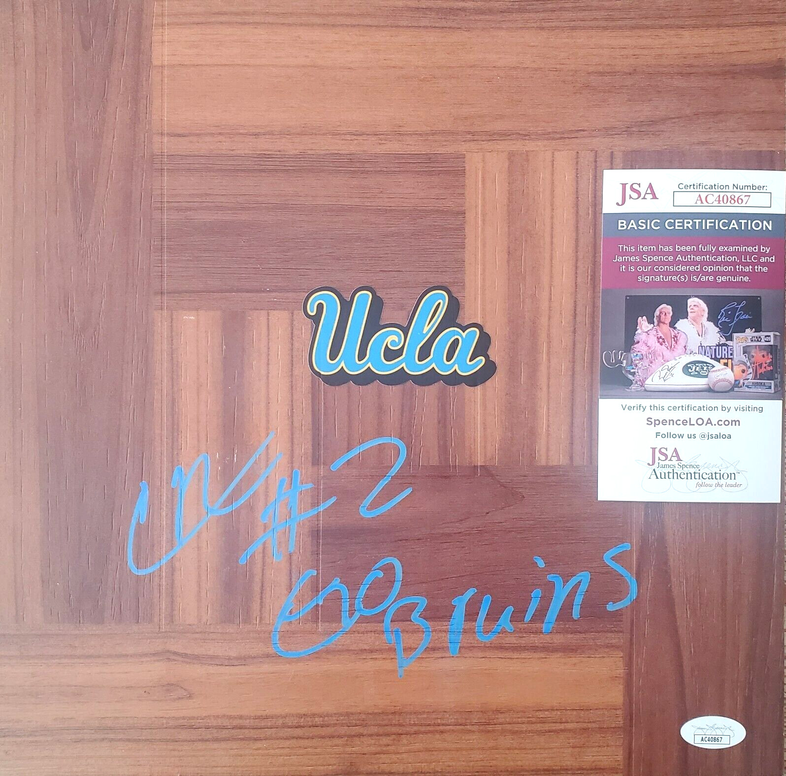 Cody Riley Signed Floorboard w/ JSA COA #AC40867 UCLA Bruins 