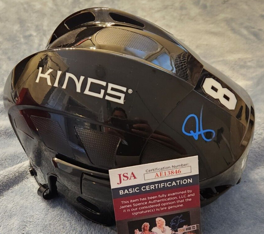 Drew Doughty Signed Full-Size Hockey Helmet JSA COA AE13846 LA Kings Los Angeles