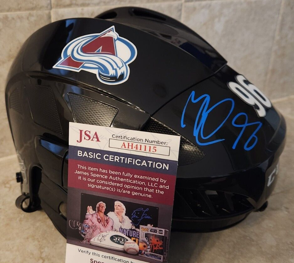 Mikko Rantanen Signed Full-Size Hockey Helmet w/ JSA COA Colorado Avalanche