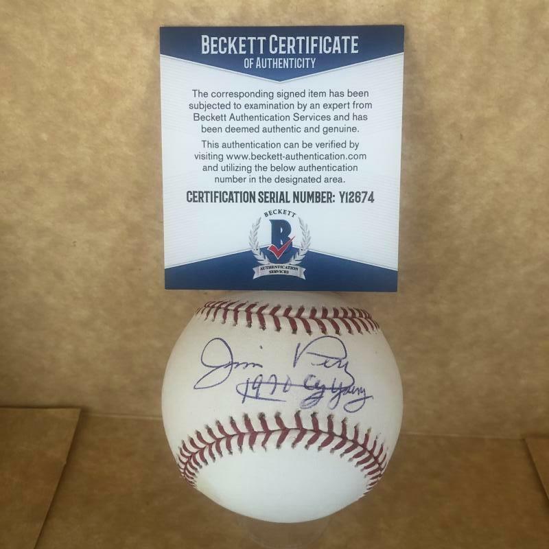 JIM PERRY 1970 CY YOUNG SIGNED AUTOGRAPHED M.L. BASEBALL BECKETT BECKETT Y12674