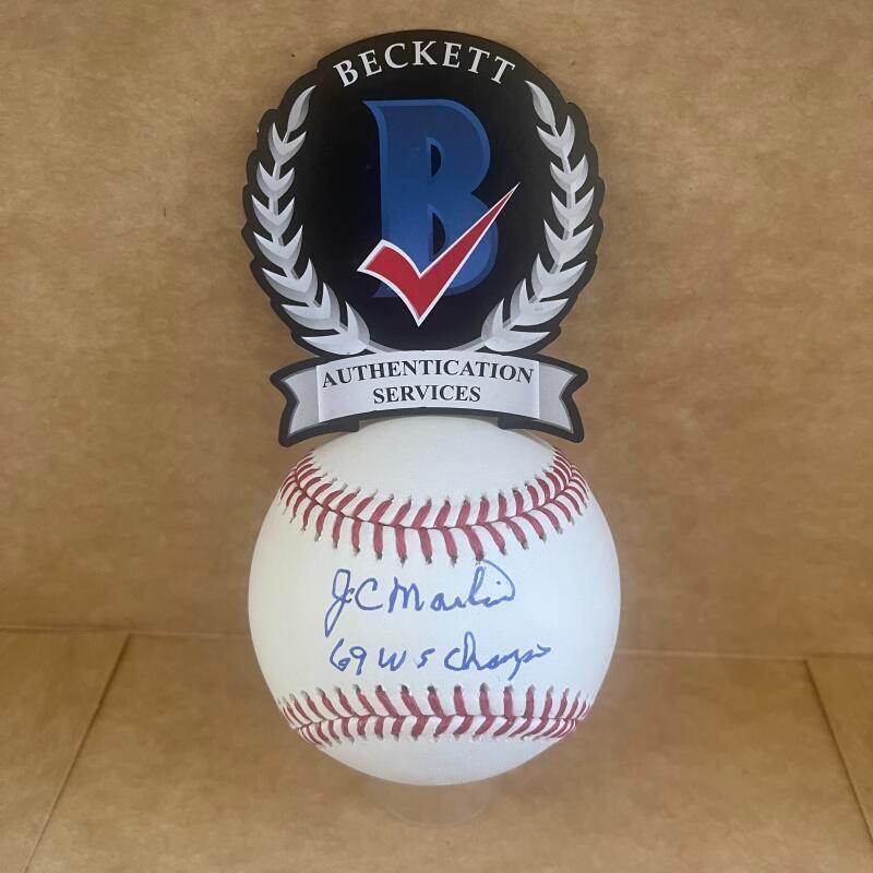 J.C. MARTIN METS 69 W.S. CHAMPS SIGNED AUTO M.L. BASEBALL BAS AUTHENICATED