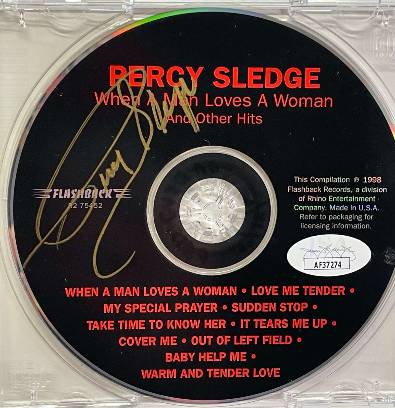 PERCY SLEDGE Signed Autograph CD 