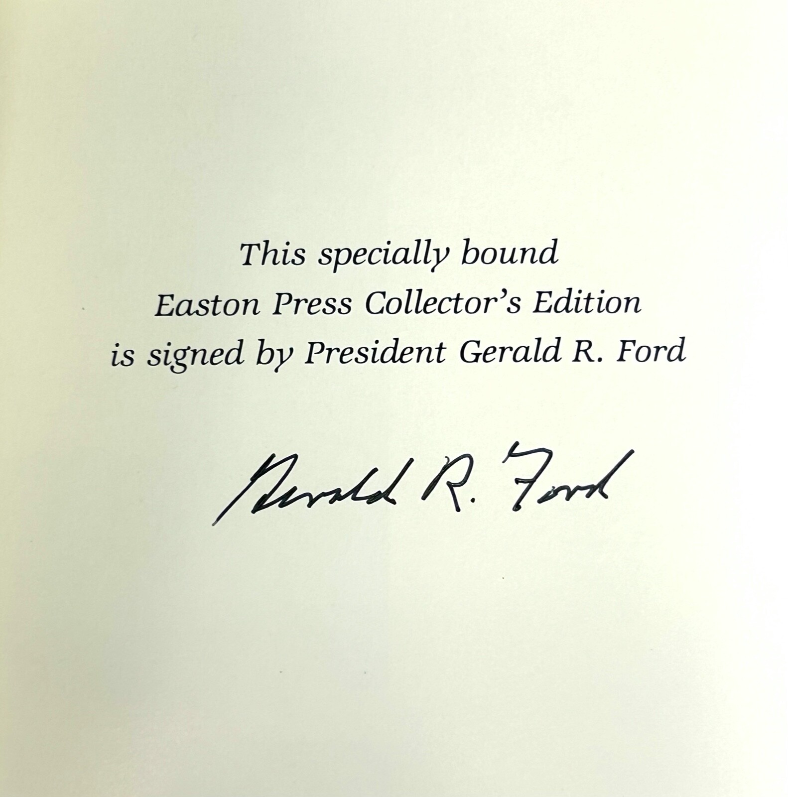 GERALD FORD SIGNED AUTOGRAPH BOOK “A TIME TO HEAL” EASTON PRESS LEATHER JSA COA COLLECTIBLE MEMORABILIA