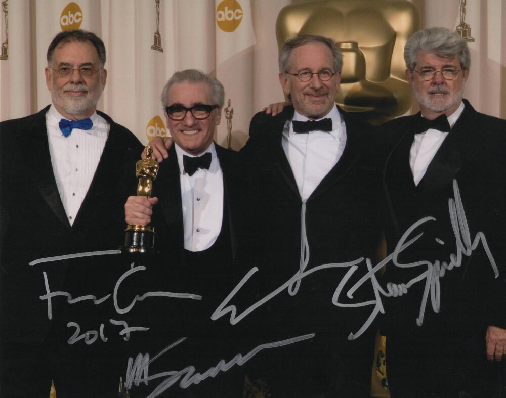 George Lucas Steven Spielberg Scorsese Coppola Signed Autograph 11x14 Photo JSA