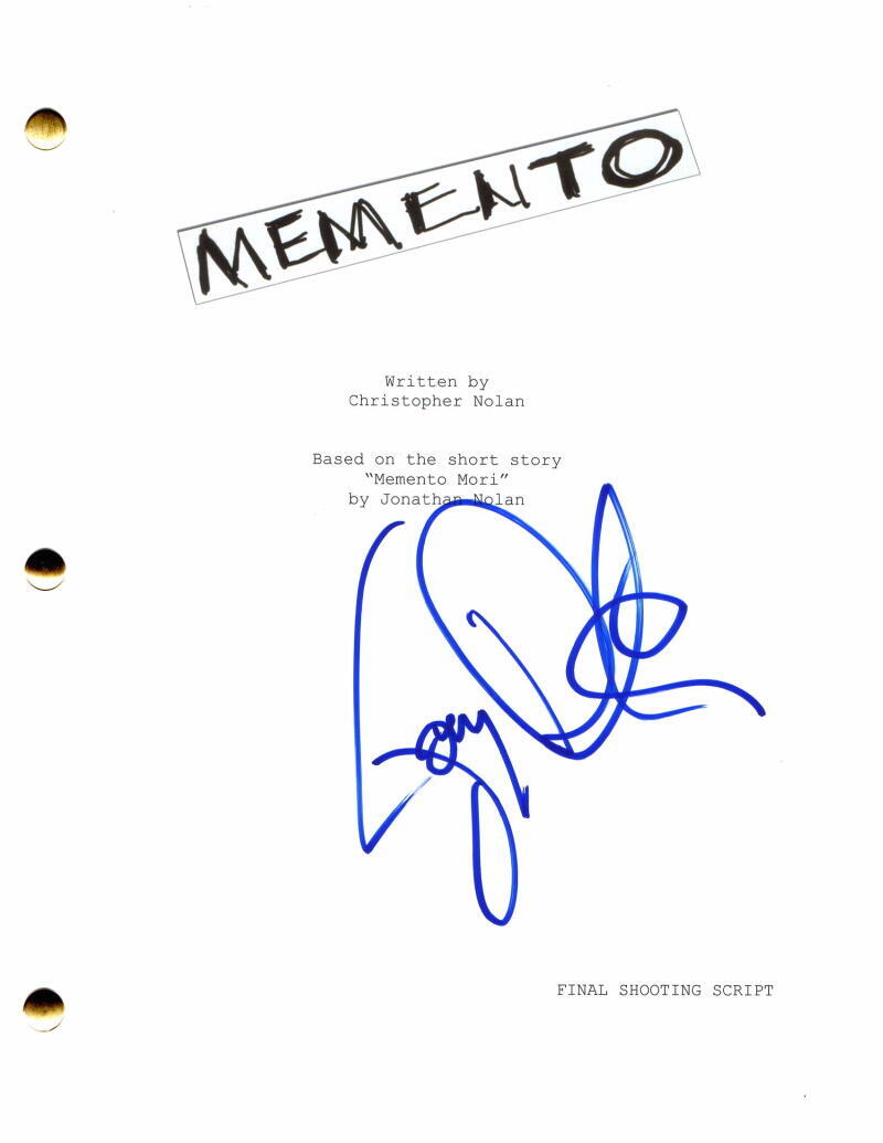 Joe Pantoliano Signed Autograph Memento Full Movie Script by Christopher Nolan