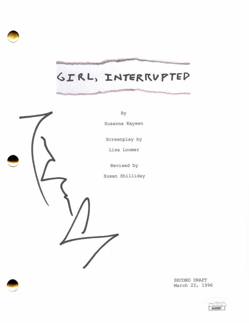 Angelina Jolie Signed Autograph Girl Interrupted Full Movie Script w/ JSA COA