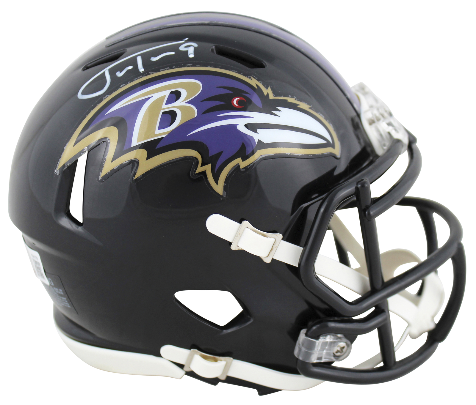 Ravens Justin Tucker Authentic Signed Speed Mini Helmet BAS Witnessed