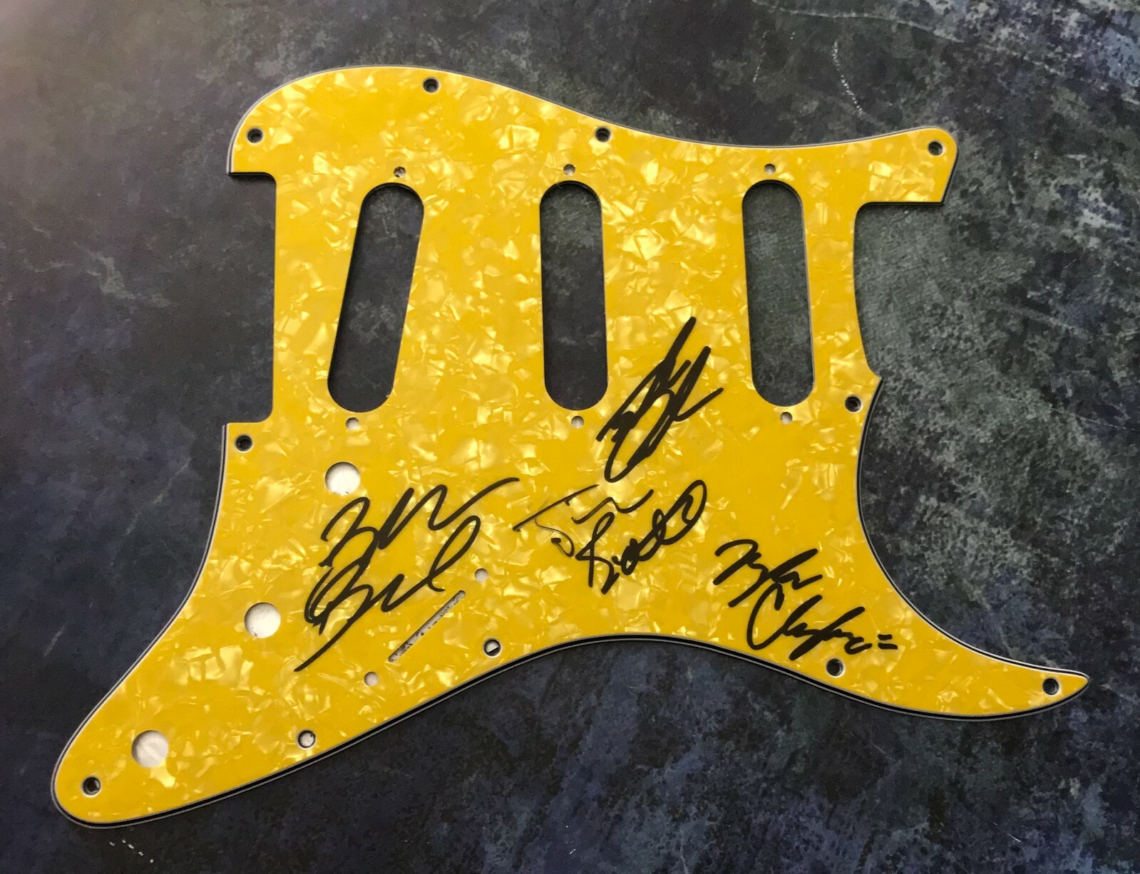 GFA King of Misery Rise of Equals * SAUL * Band Signed Electric Pickguard COA