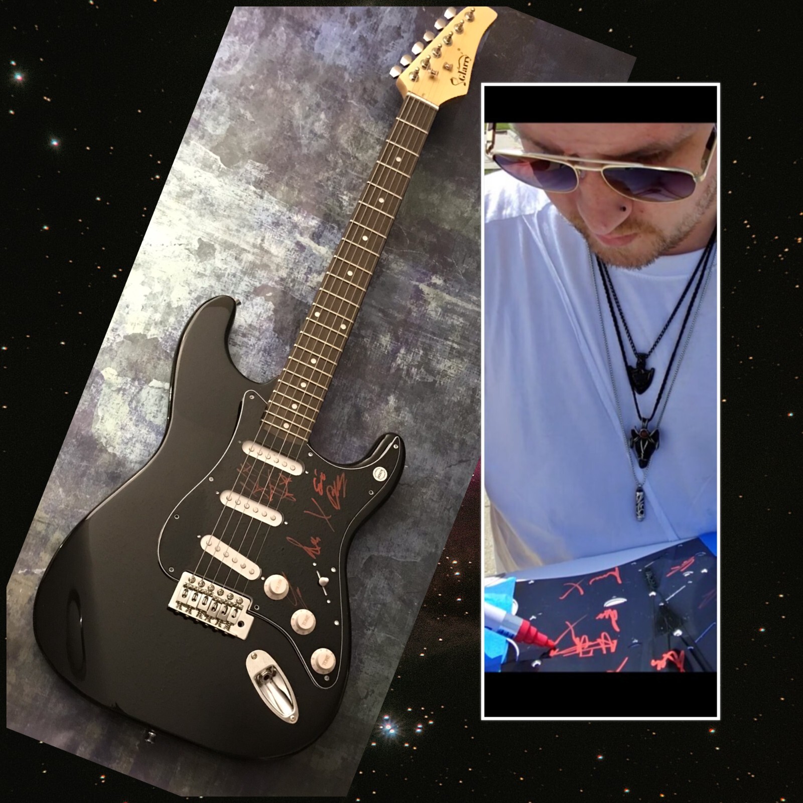 GFA Vincent Torres x4 Band * AWAKE AT LAST * Signed Electric Guitar PROOF COA