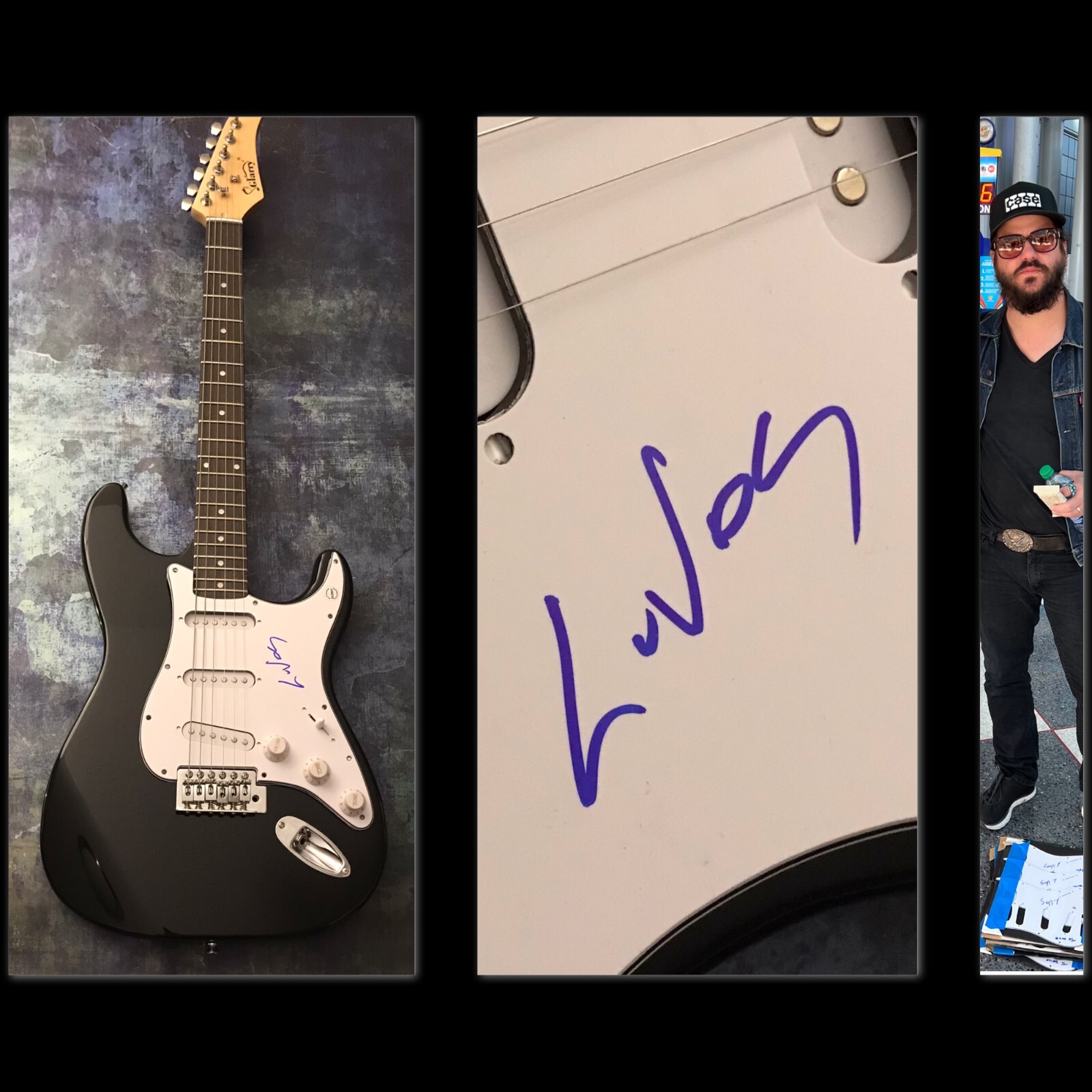 GFA The Record Company * CHRIS VOS * Signed Electric Guitar PROOF C2 COA