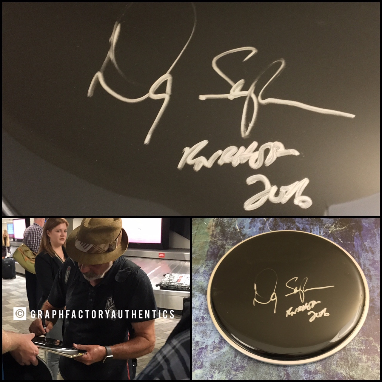 GFA Chicago Band Drummer * DANNY SERAPHINE * Signed 10