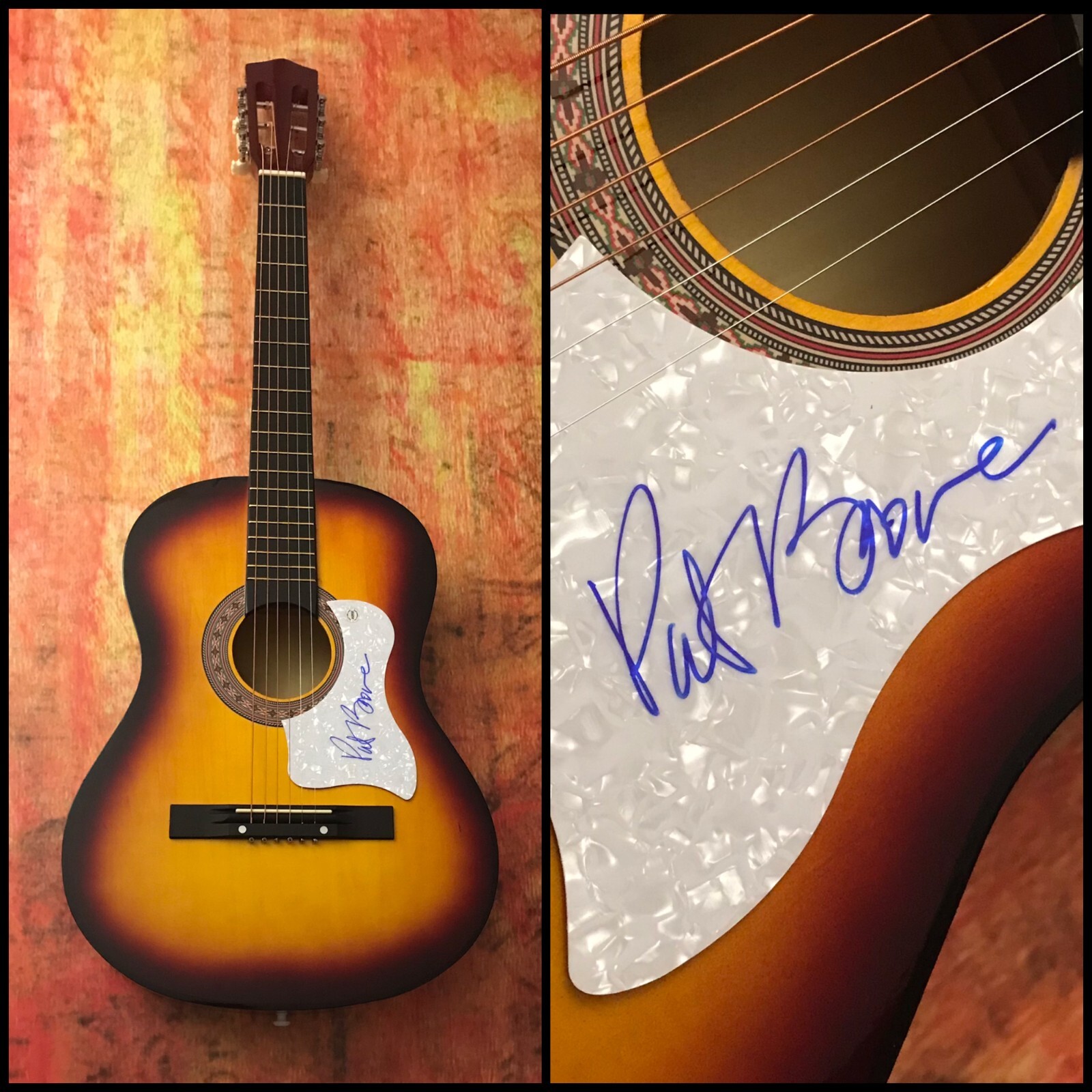 GFA The Chevy Showroom * PAT BOONE * Signed Acoustic Guitar P5 COA