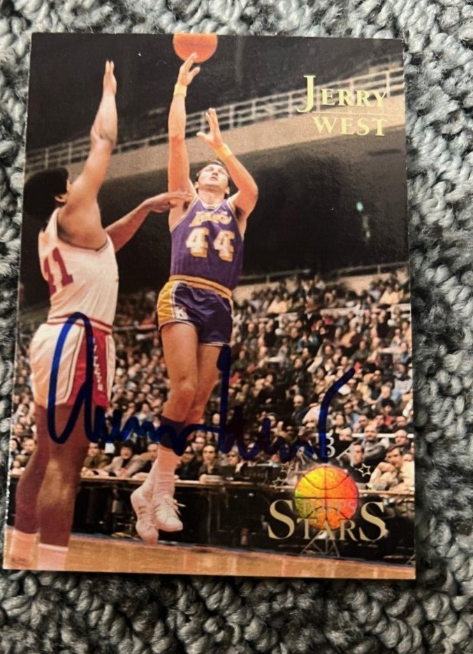 Jerry West signed autographed 1996-97 TOPPS STARS CARD UPPER DECK LAKERS