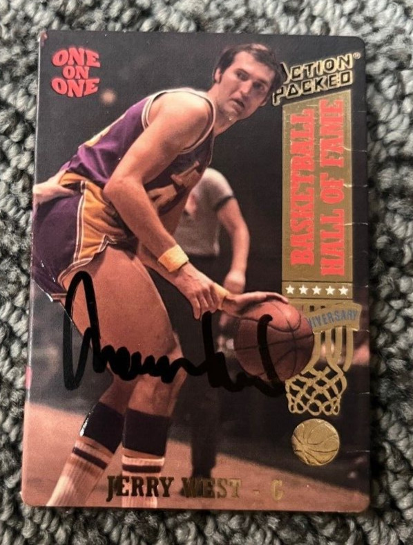 Jerry West signed autographed 1993-94 Action Packed Hall of Fame Lakers #2