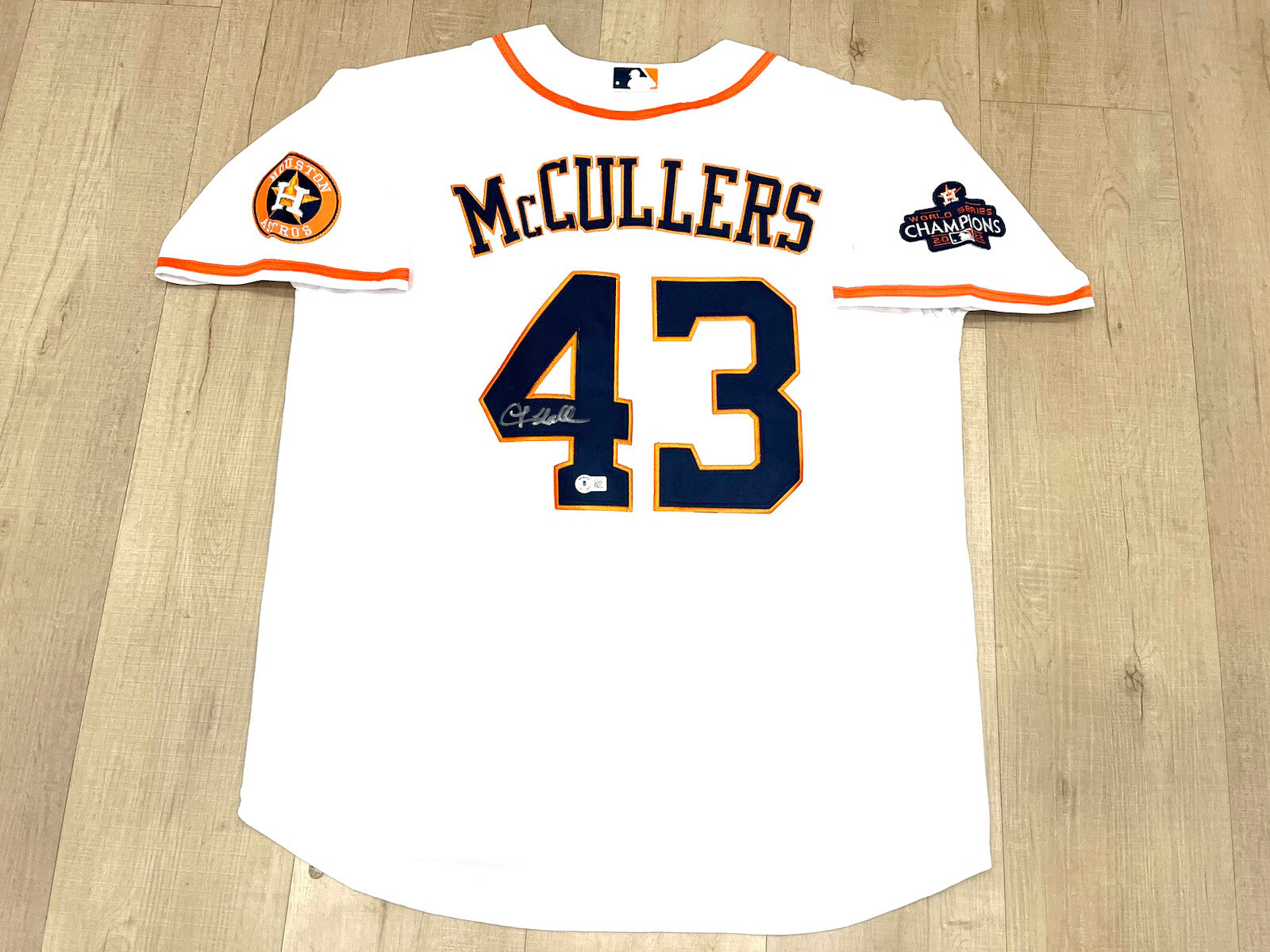 LANCE McCULLERS HAND SIGNED HOUSTON ASTROS JERSEY BAS BECKETT CERT #1